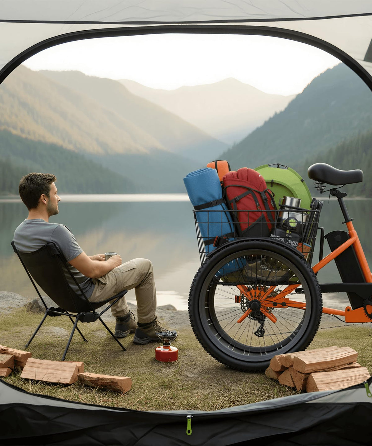 Electric Tricycle for Adults, 600W Folding, 24" 499Wh, 15.5MPH, Removable Battery, 3 Wheel, Blue H948108