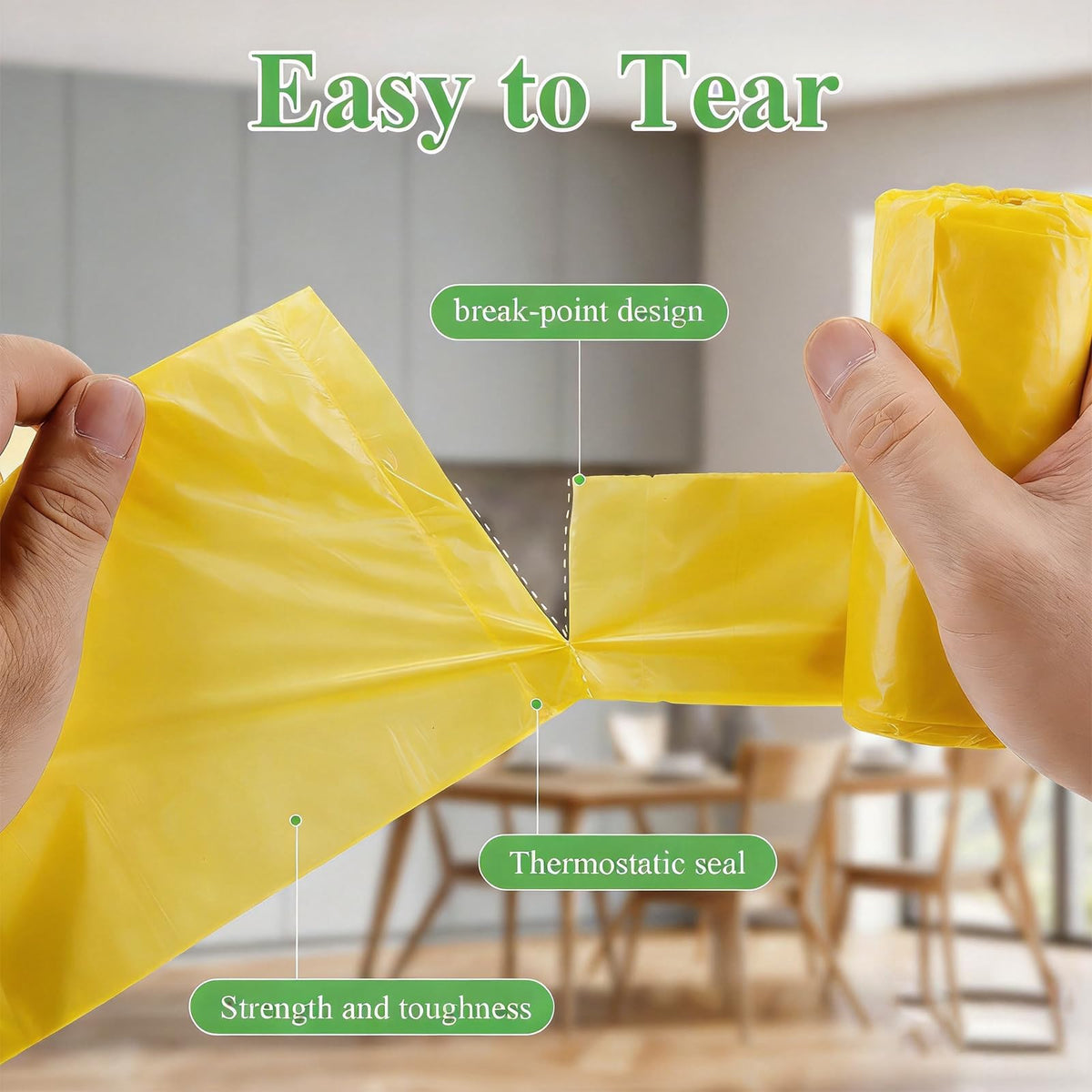 4 Gallon Biodegradable Trash Bags With Handles O801