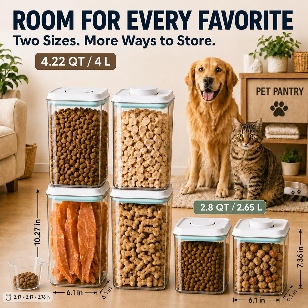 Airtight Dog Food Storage Container with Scoop W8078