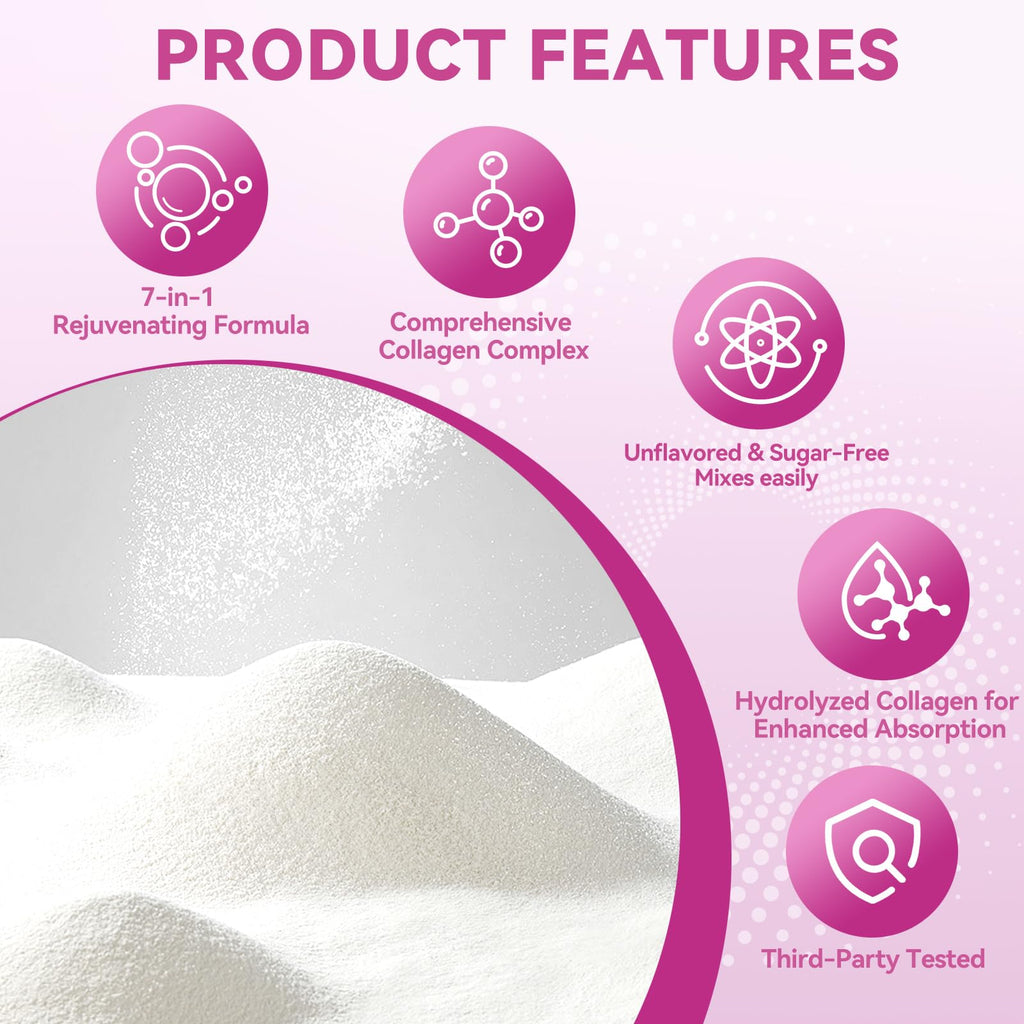 Unflavored Multi Collagen Peptides Powder 1lb K796