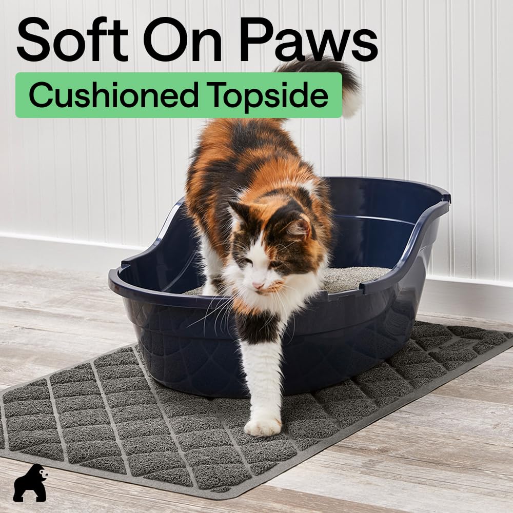 Coiled Mesh Cat Litter Box Mat 30x20 Charcoal E70483