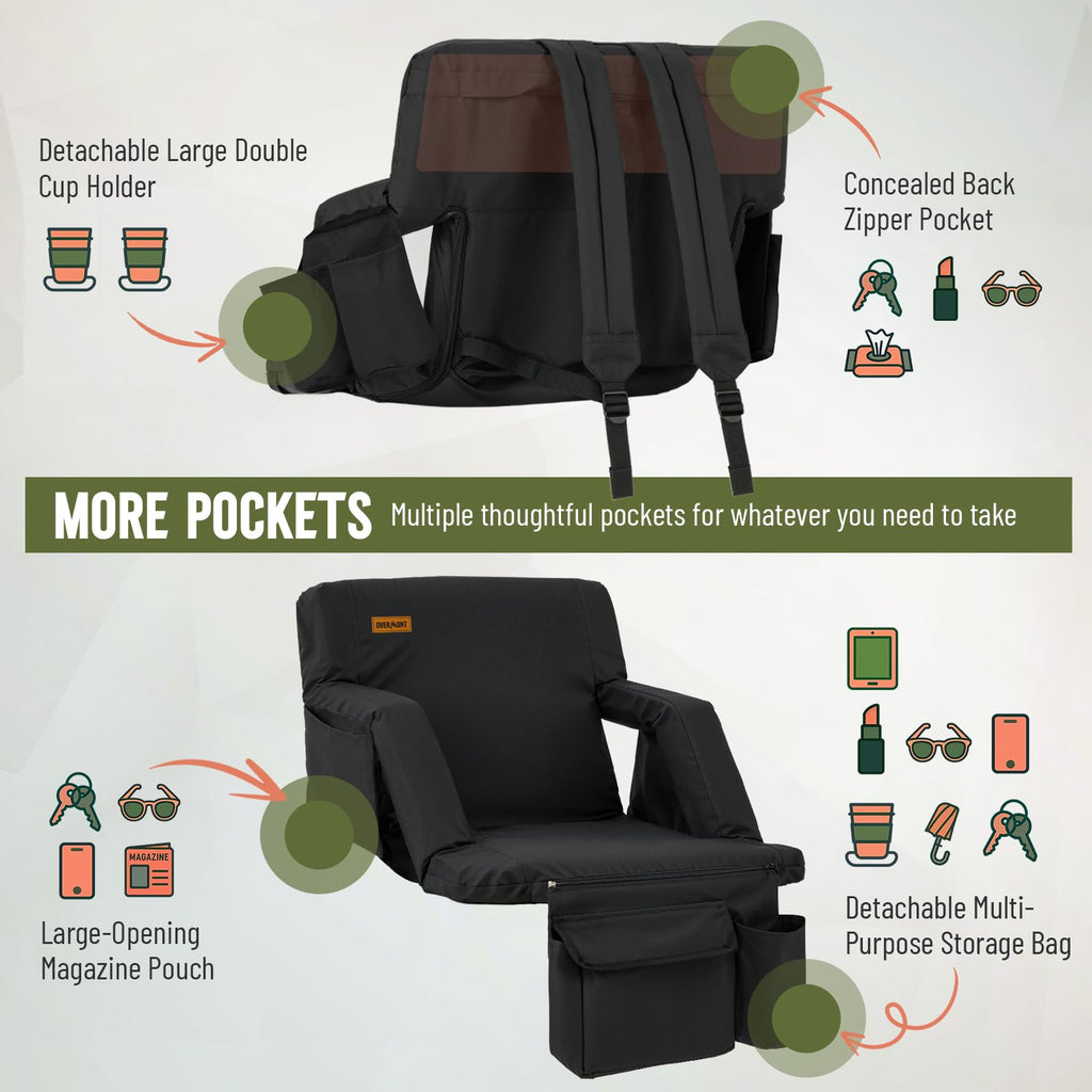 Stadium Seat with Back Support and Armrests J470187