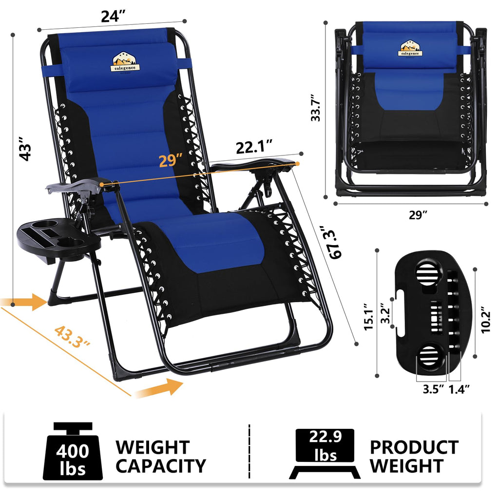 Oversized Zero Gravity Chairs Set of 2 I2011
