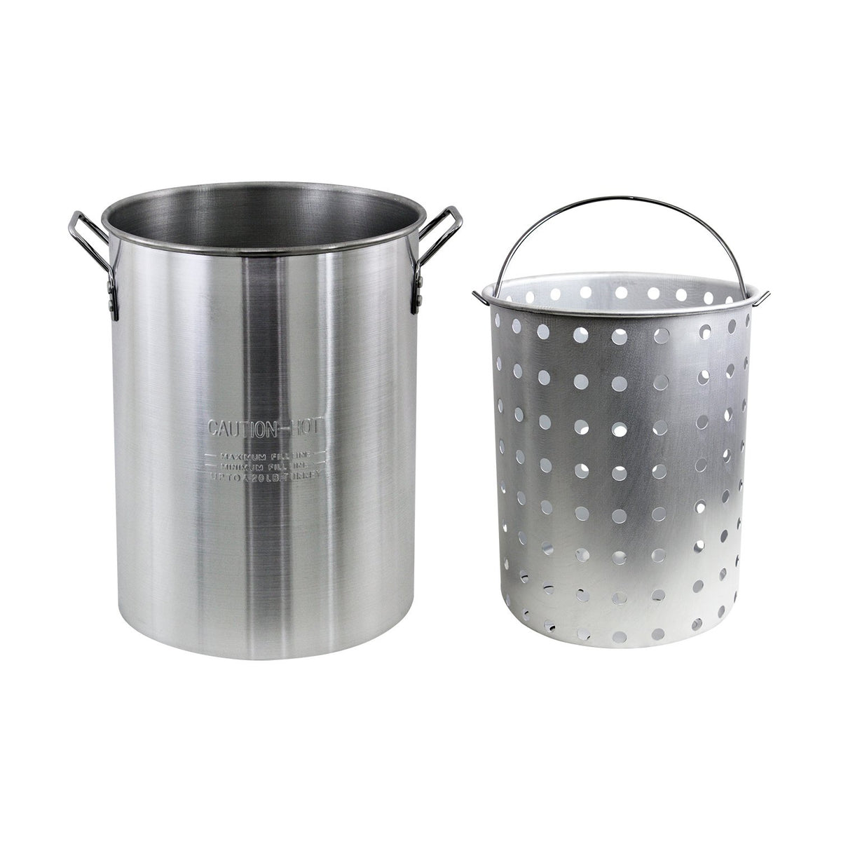 Aluminum 30 Quart Stock Pot with Strainer Basket E744871