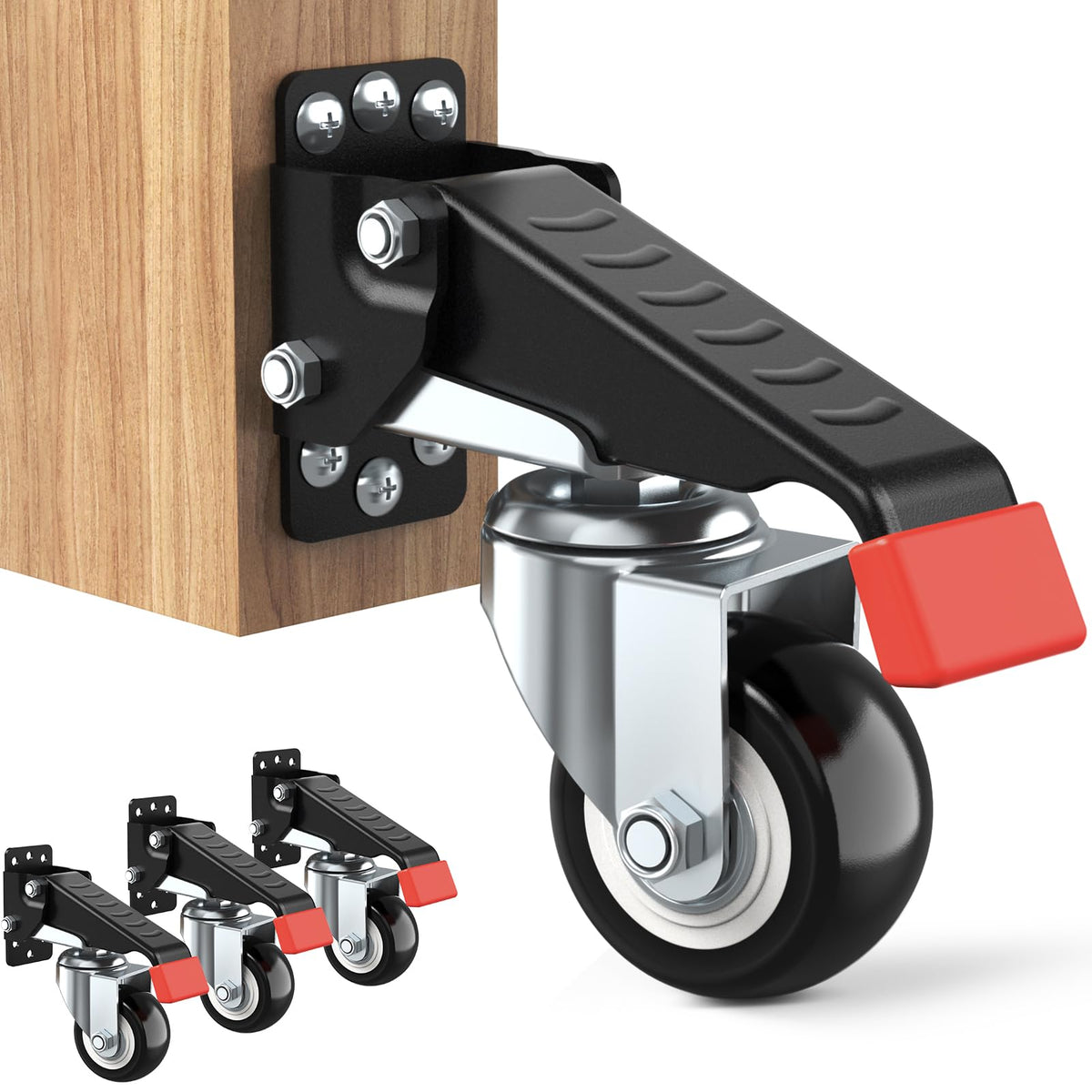Workbench Casters kit 660 Lbs Retractable 4 Pack O49663