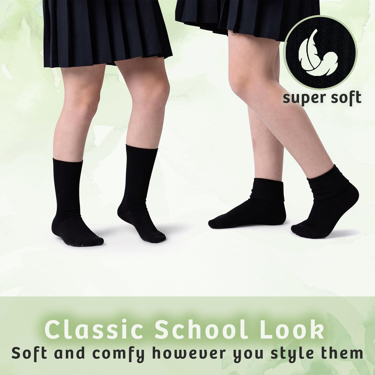 Kids Seamless Crew Socks O168297
