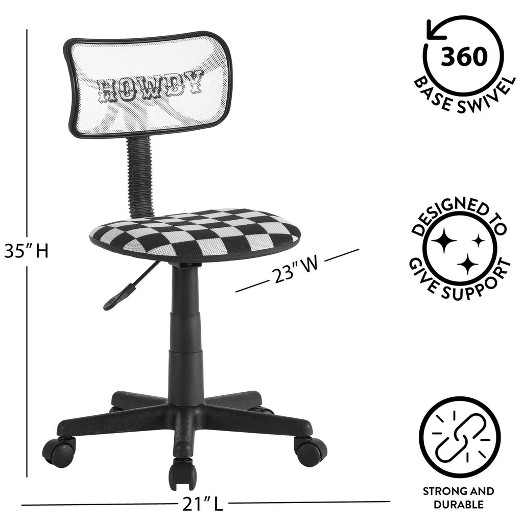 Swivel Desk Chair with Mesh Back and Cushioned Seat Z379