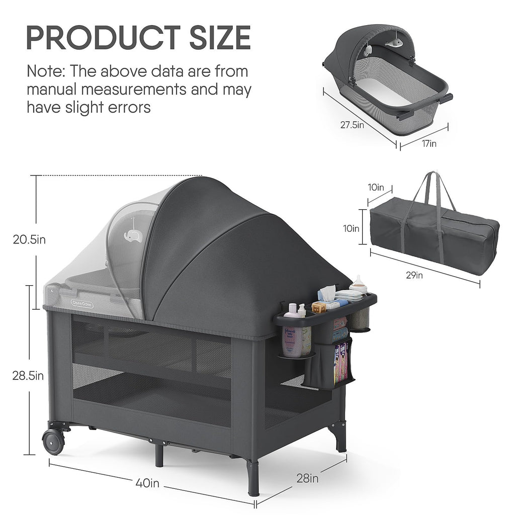 Grey Baby Bassinet Playard G862455