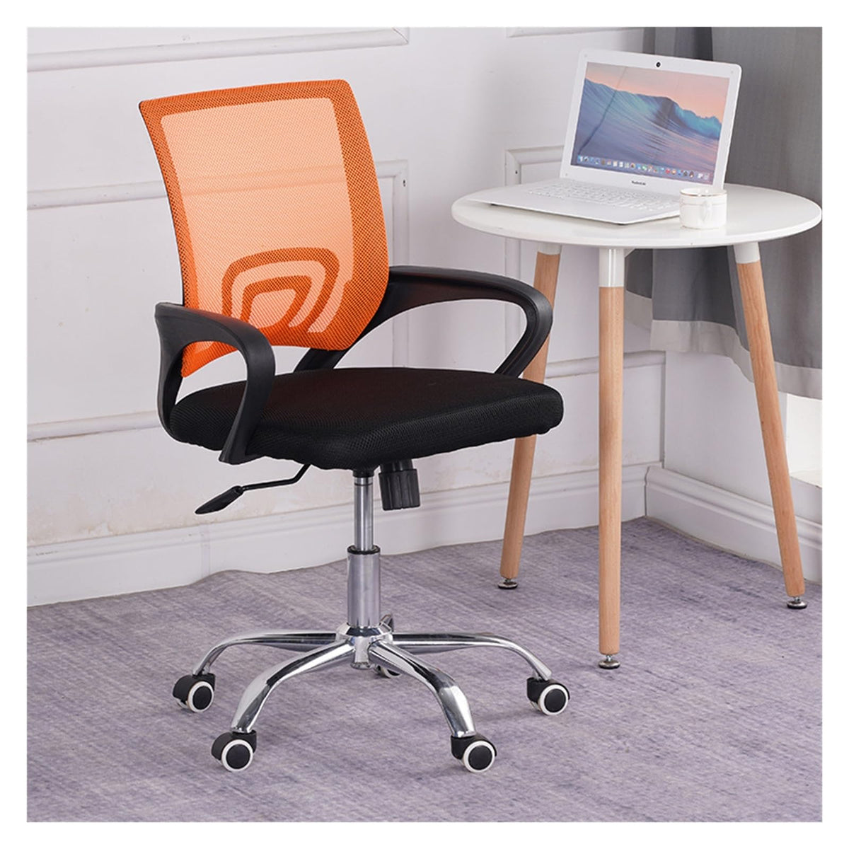 Black Orange Mesh Ergonomic Swivel Office Chair Z860