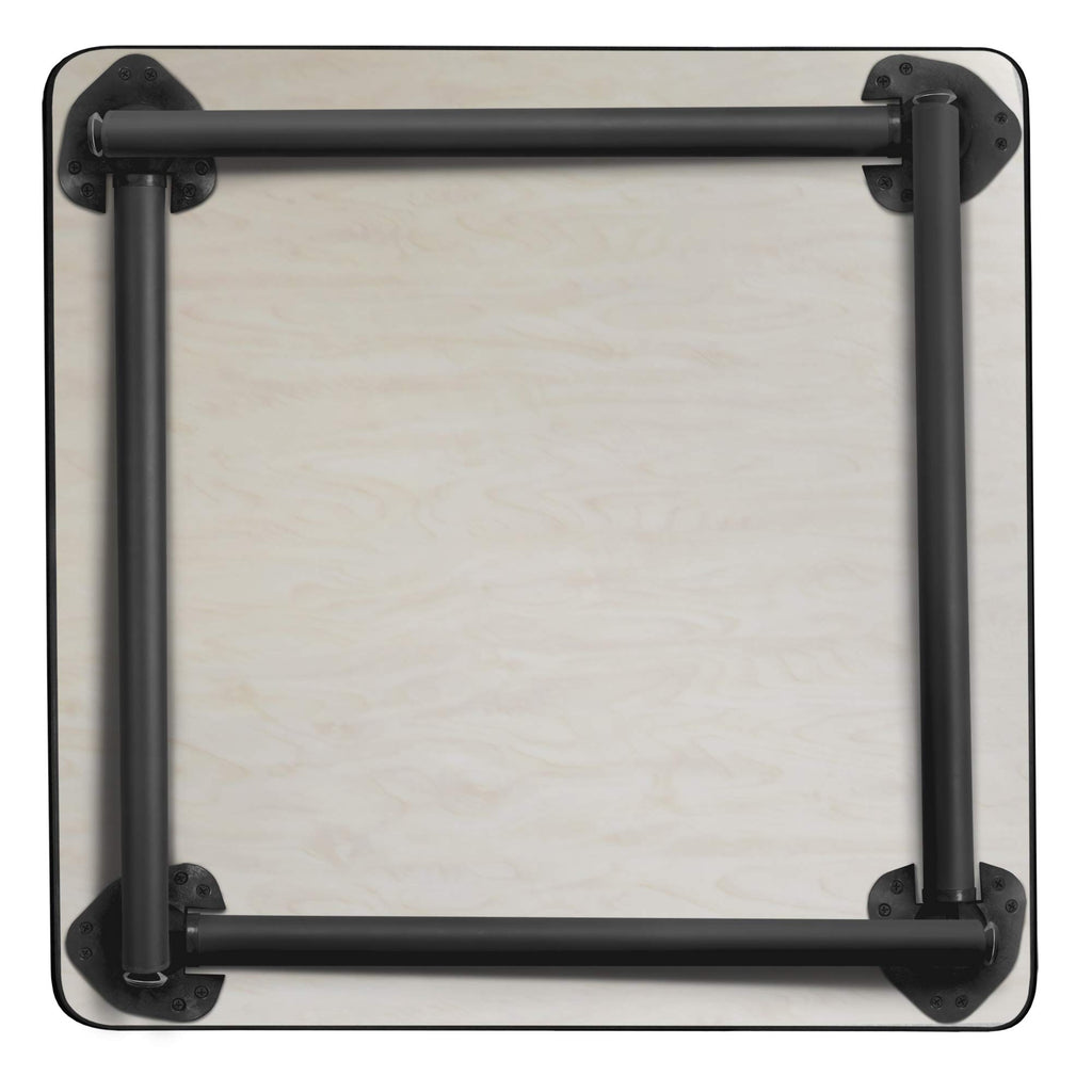 Small Square Breakroom Table with Black Folding Legs X986289