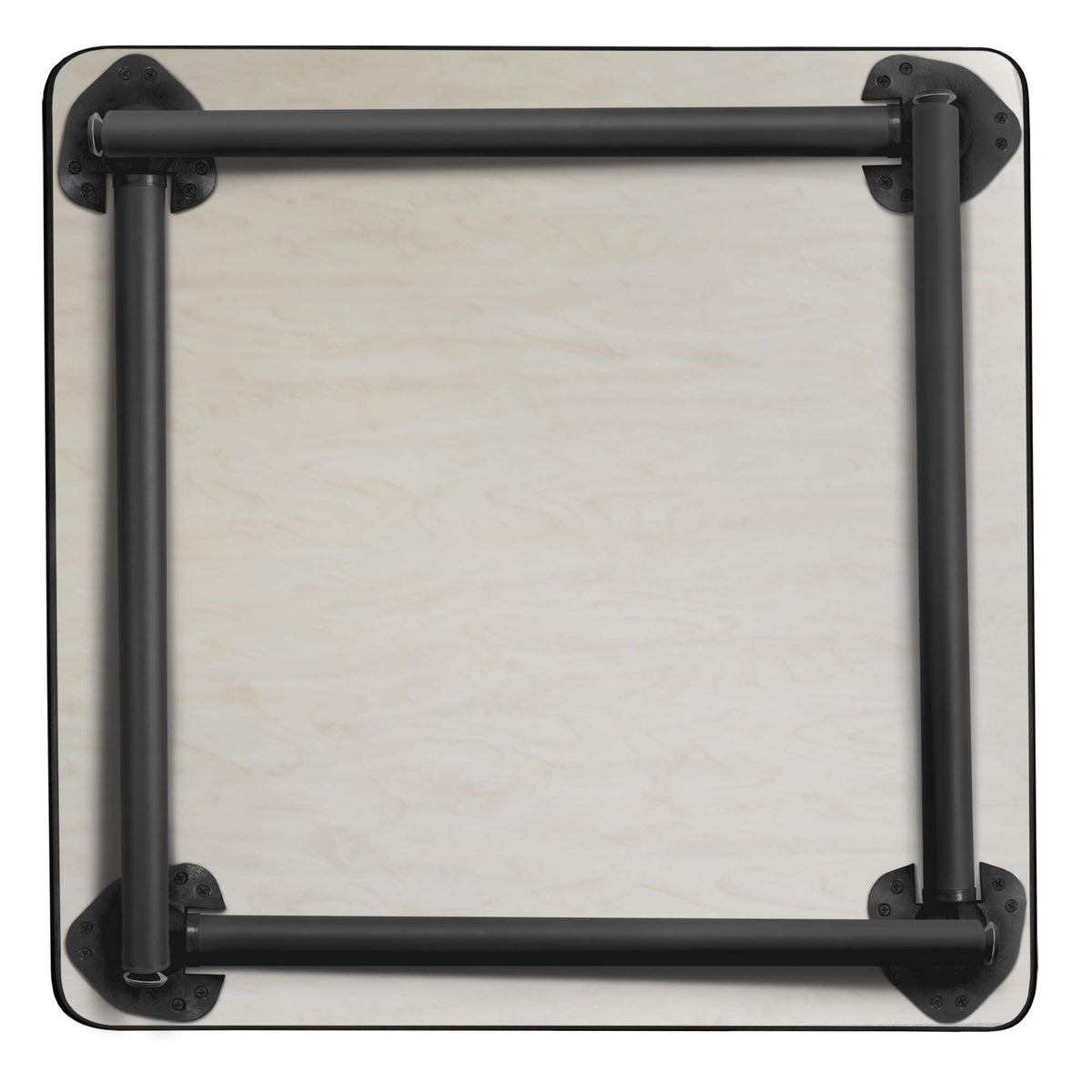 Small Square Breakroom Table with Black Folding Legs X986289