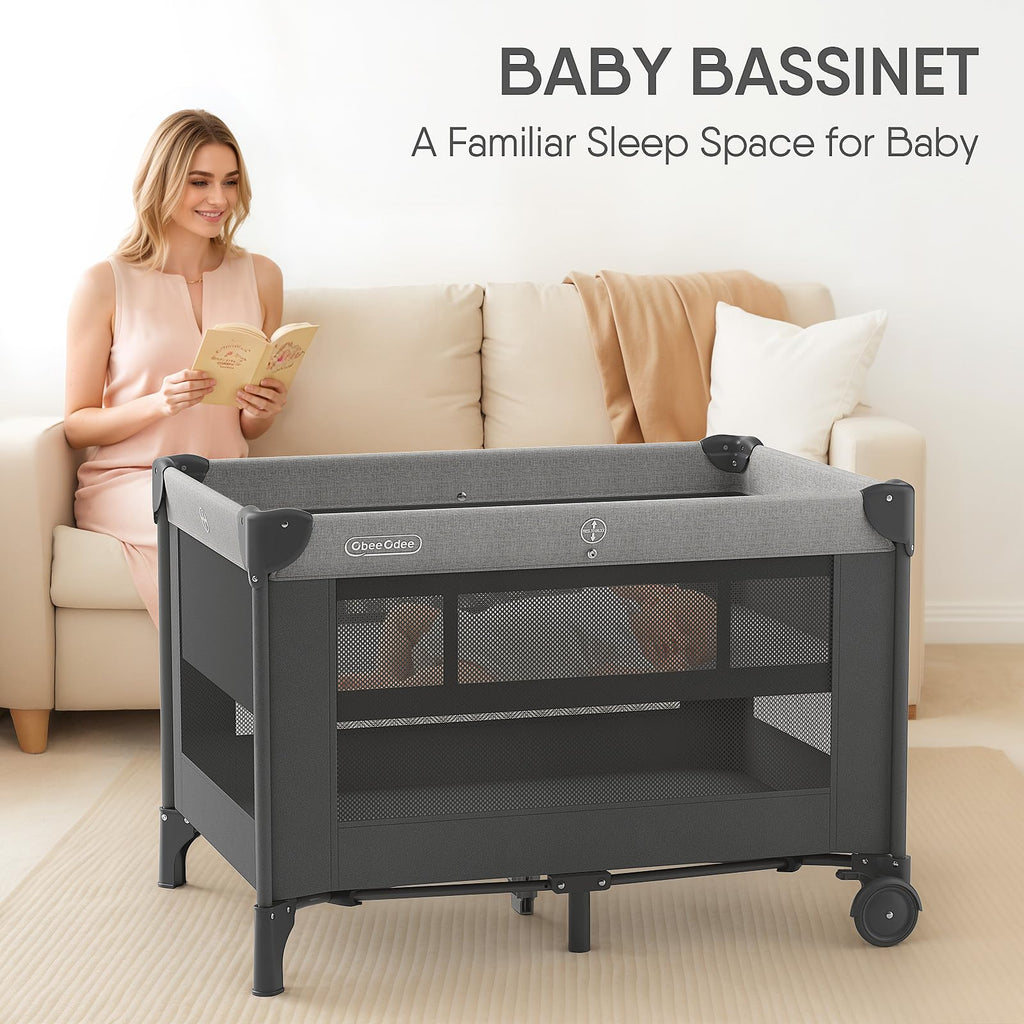 Grey Baby Bassinet Playard G862455