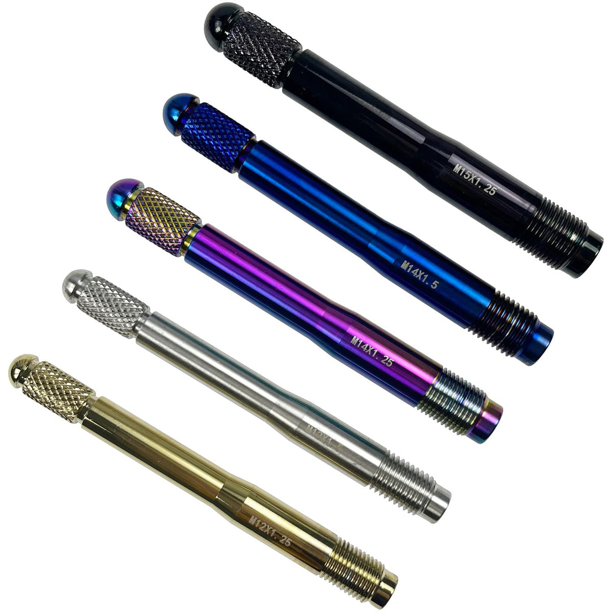 10PC Alloy Steel Wheel Alignment Pins Kit M12x1.5/1.25/M14x1.5/1.25/M15*1.25 Lug Bolt Guide Tool K475070