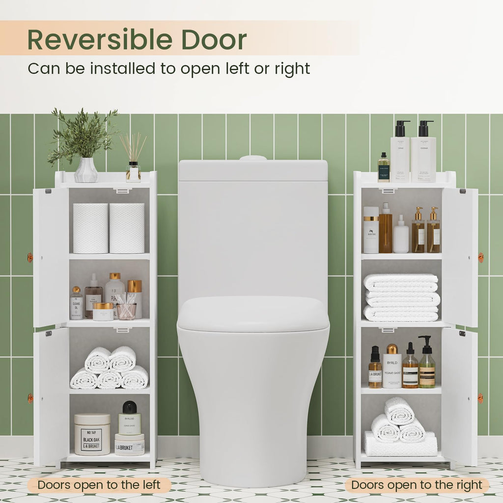 White Bathroom Storage Cabinet with 2 Doors Q141218