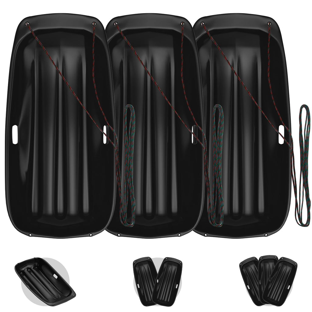 Cold-Resistant Plastic Toboggan Sled with Pull Rope D890