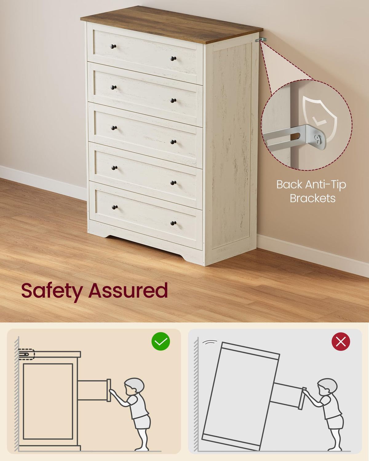 5 Drawer Dresser D8617
