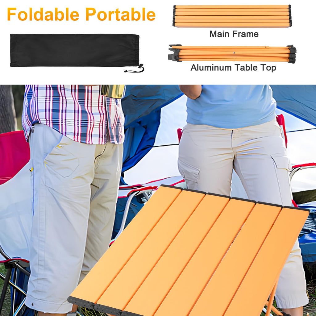 Portable Folding Camping Table Aluminum Top B2301