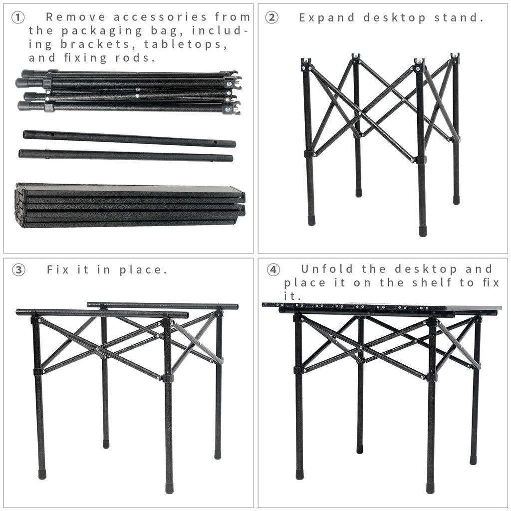 Portable Aluminum Folding Camping Table with Carry Bag V490000