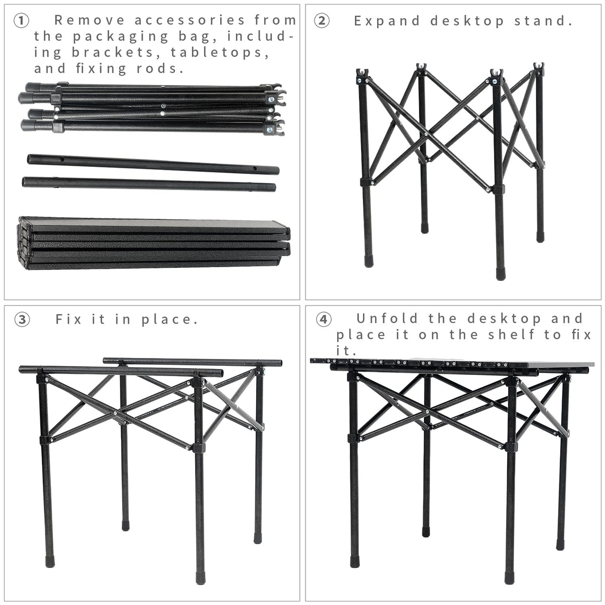 Portable Aluminum Folding Camping Table with Carry Bag V490000