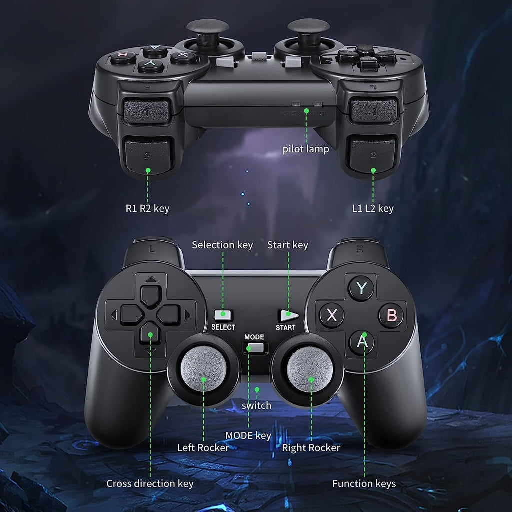Plug and Play Retro Game Console with 4K HDMI Output, 2.4G Wireless Controllers, 64GB Memory Card S588933