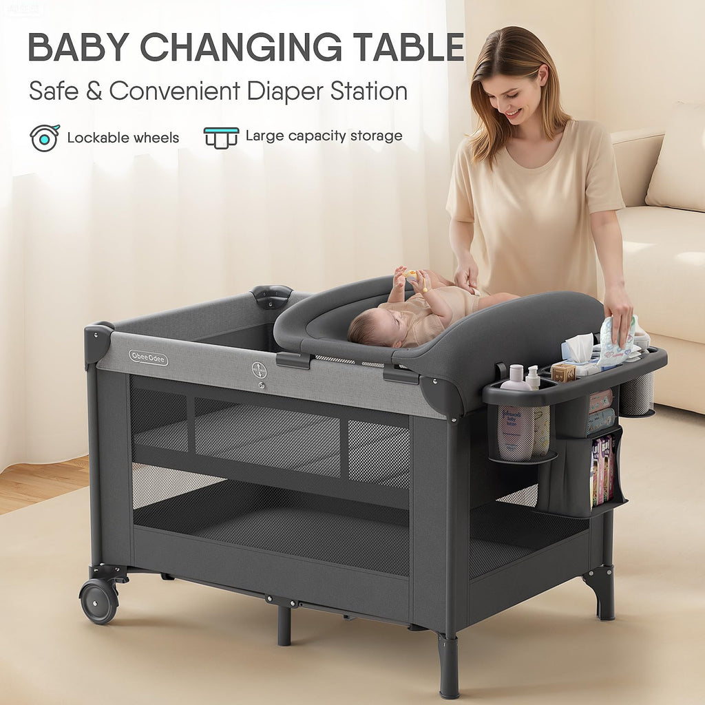 Grey Baby Bassinet Playard G862455