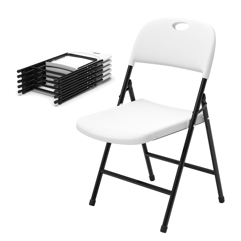 White 6 Pack Plastic Folding Chairs U206153
