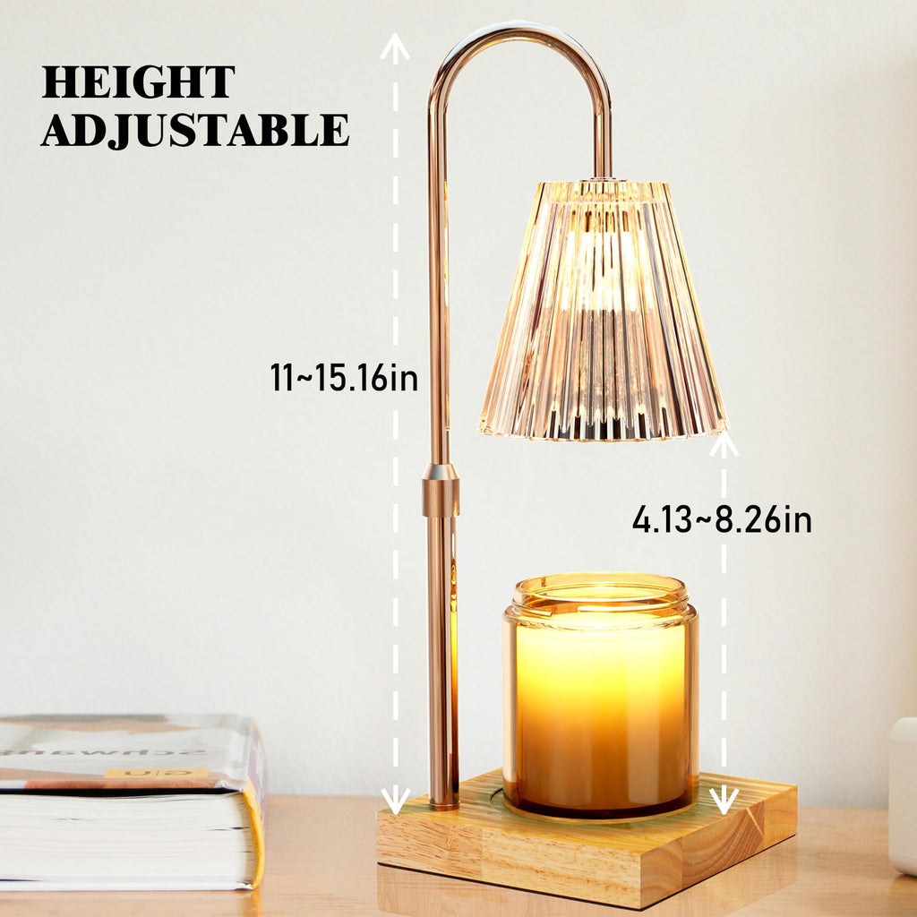 Candle Warmer Lamp with 2 Bulbs, Dimmable, Timer, Adjustable Height M62187