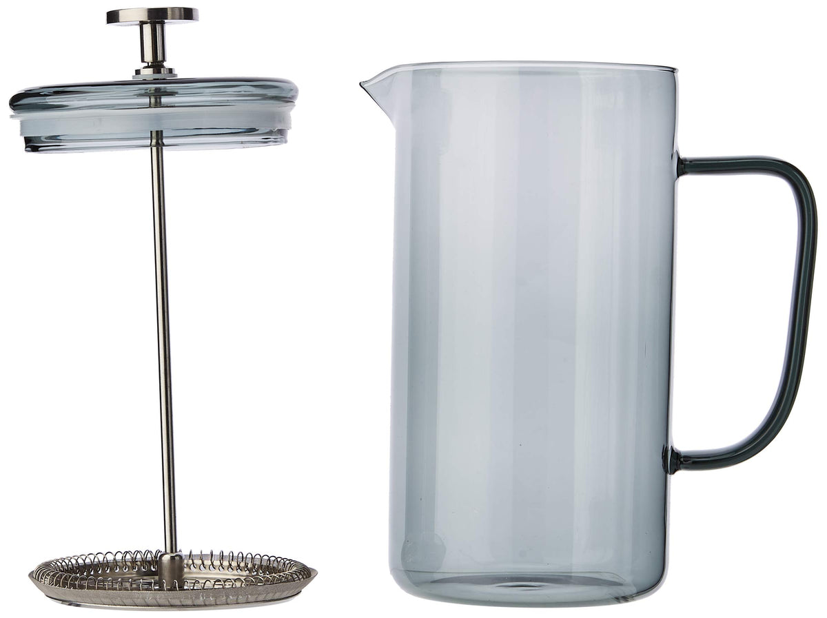 8 Cup Smoky Grey Borosilicate Glass French Press Coffee Maker T14086