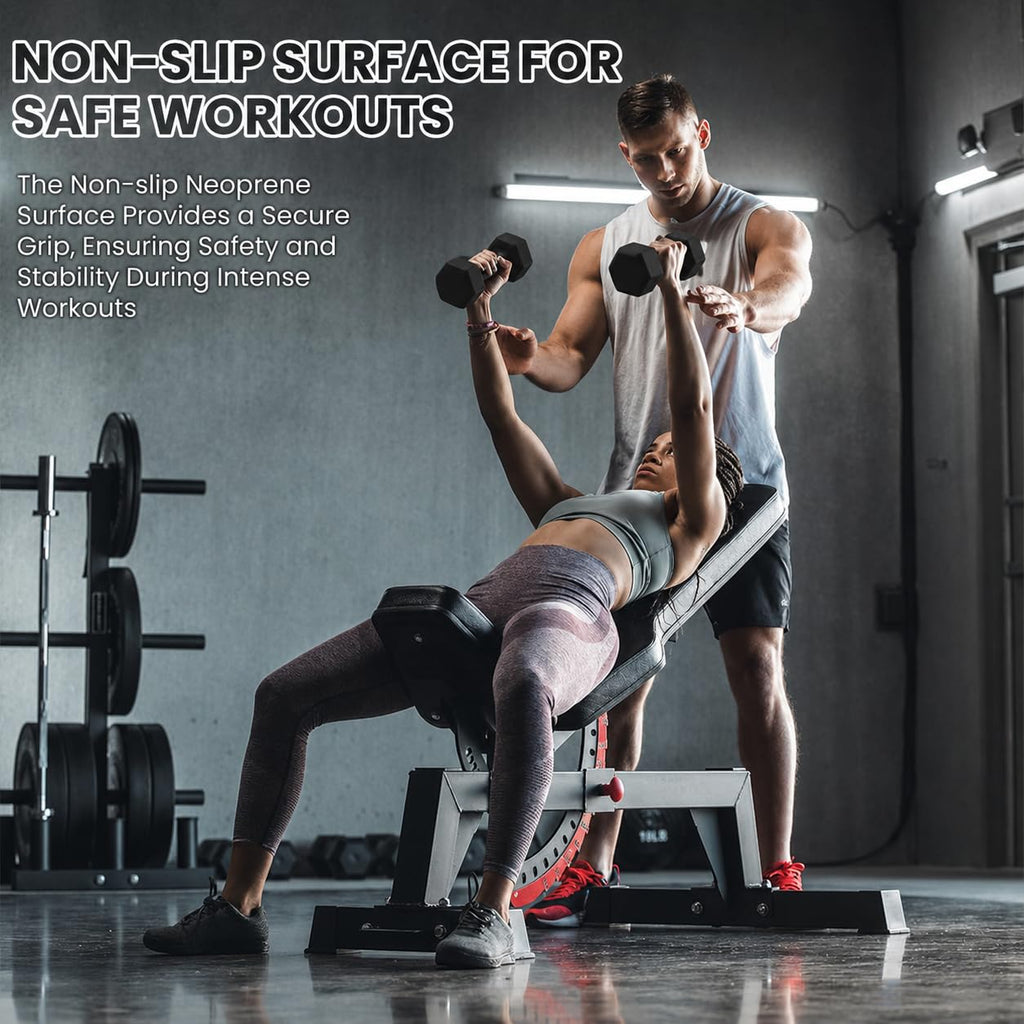 Neoprene Hexagon Dumbbells with Cast Ergo Handle G87767