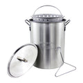 Aluminum 30 Quart Stock Pot with Strainer Basket E744871