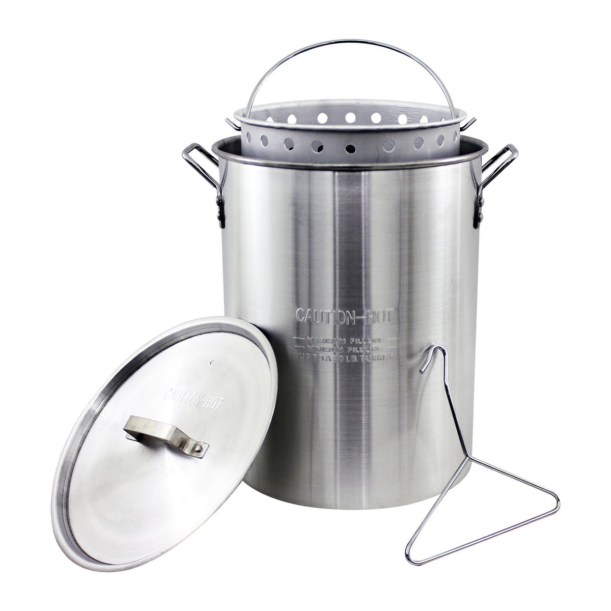 Aluminum 30 Quart Stock Pot with Strainer Basket E744871