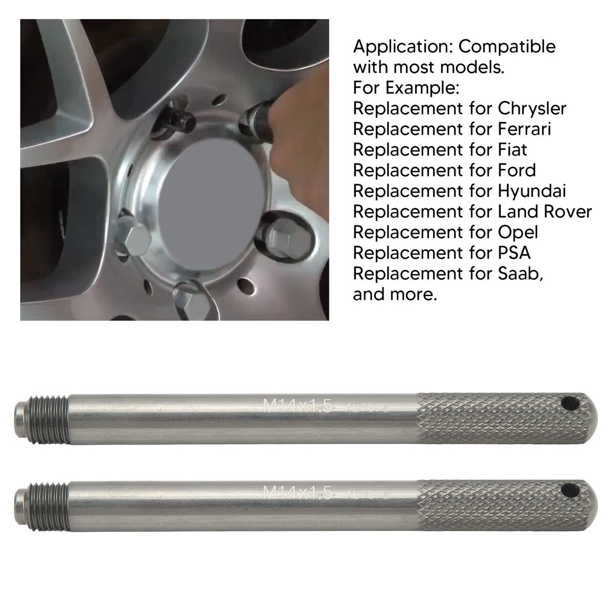 M14 x P1.5 Wheel Stud Alignment Guide Tool Q45712