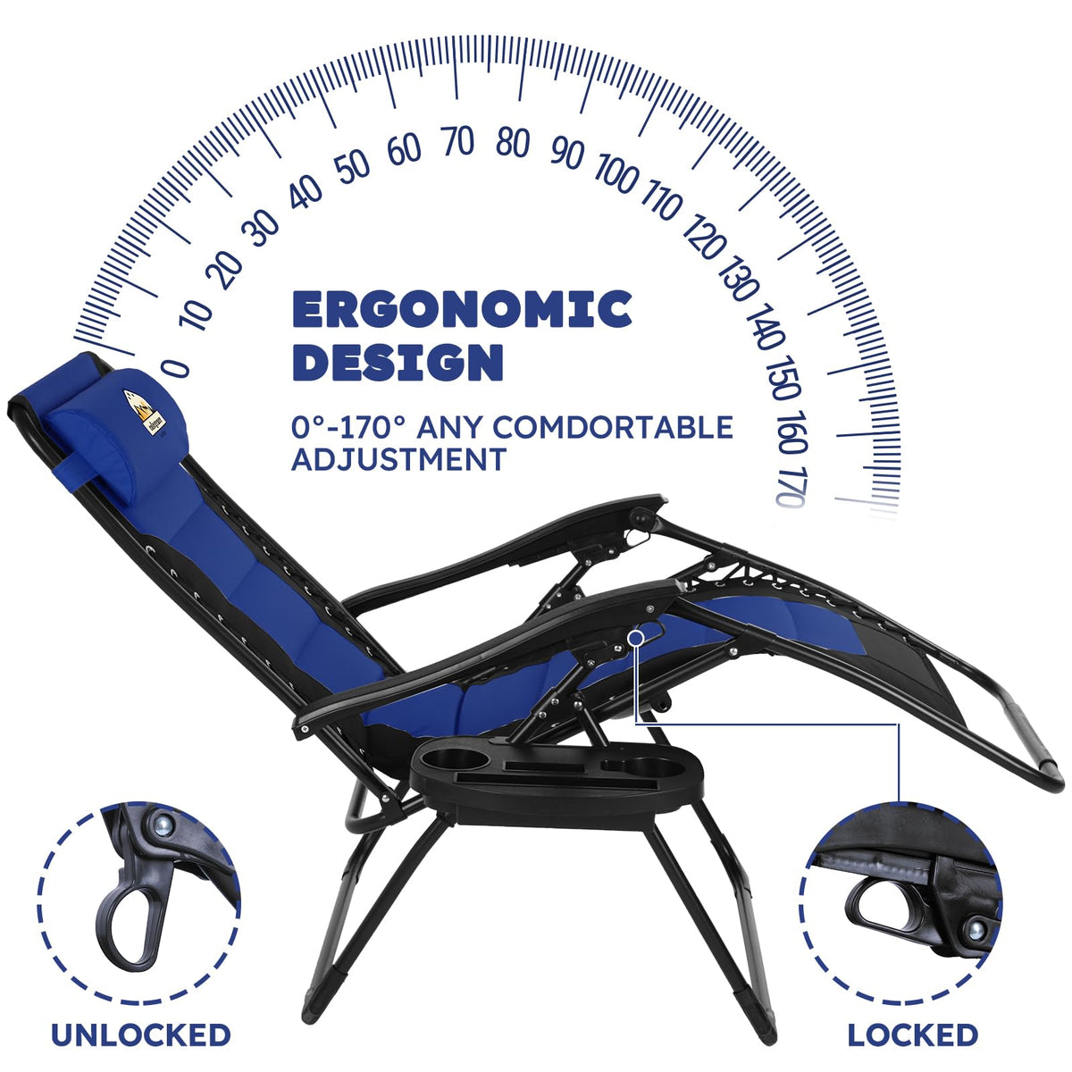 Oversized Zero Gravity Chairs Set of 2 I2011