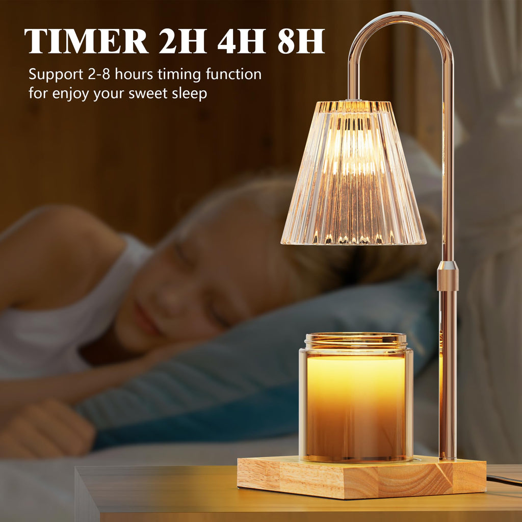 Candle Warmer Lamp with 2 Bulbs, Dimmable, Timer, Adjustable Height M62187