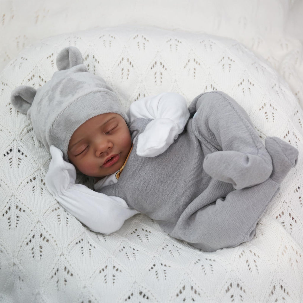 Realistic Reborn Baby Dolls Black 18" African American Boy C4119