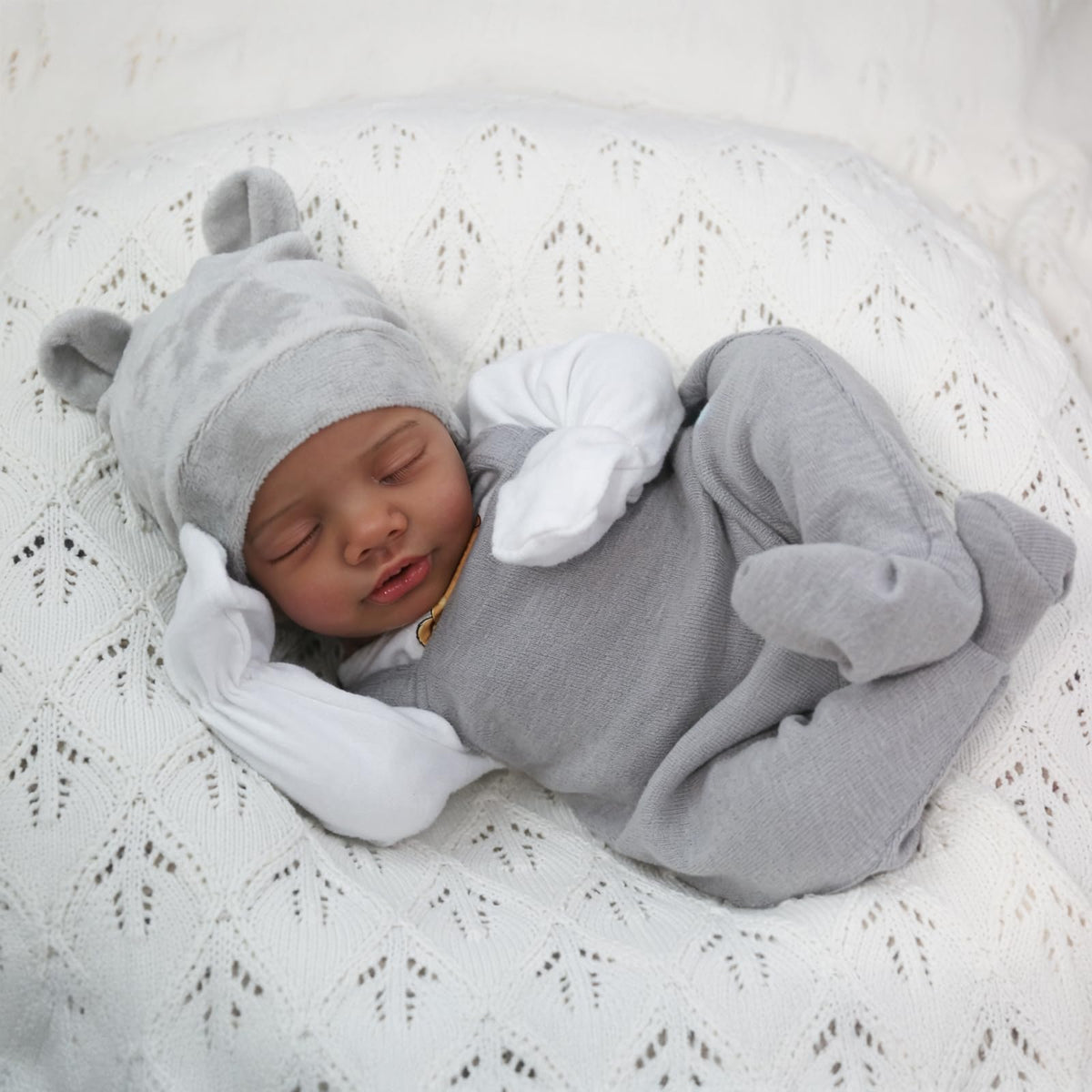 Realistic Reborn Baby Dolls Black 18" African American Boy C4119