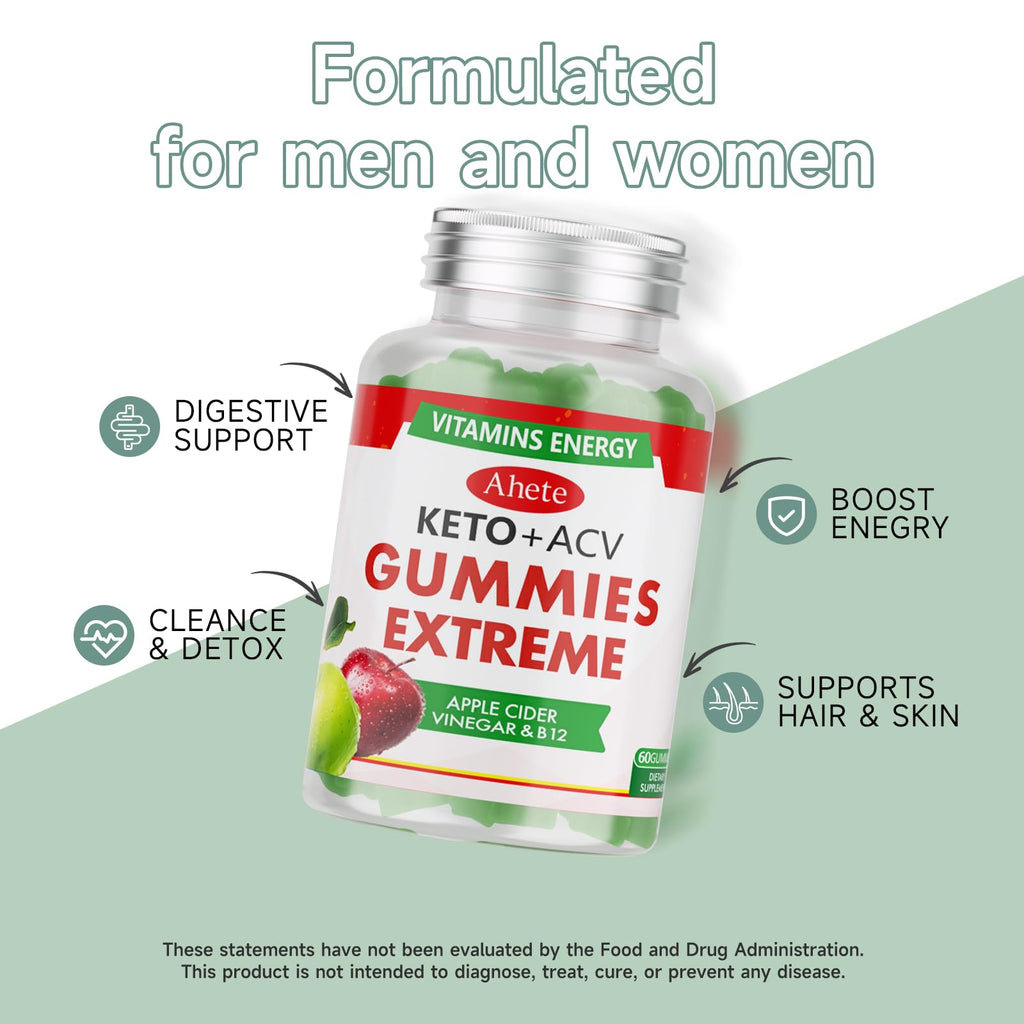 Apple Cider Vinegar Gummies with Vitamin B6, B12, Folate & Beet Root, 180 Gummies J17447