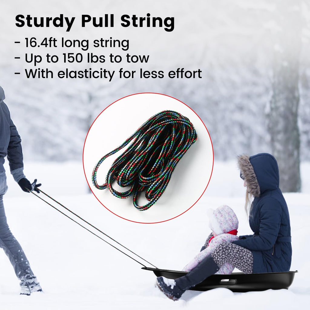 Cold-Resistant Plastic Toboggan Sled with Pull Rope D890
