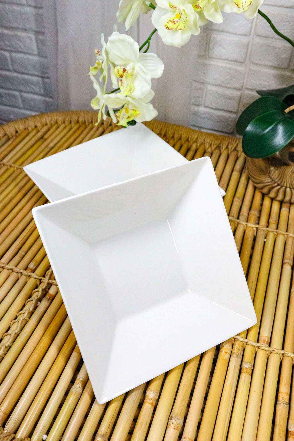 Porcelain Square Bowls 35oz Dishwasher And Microwave Safe A726123
