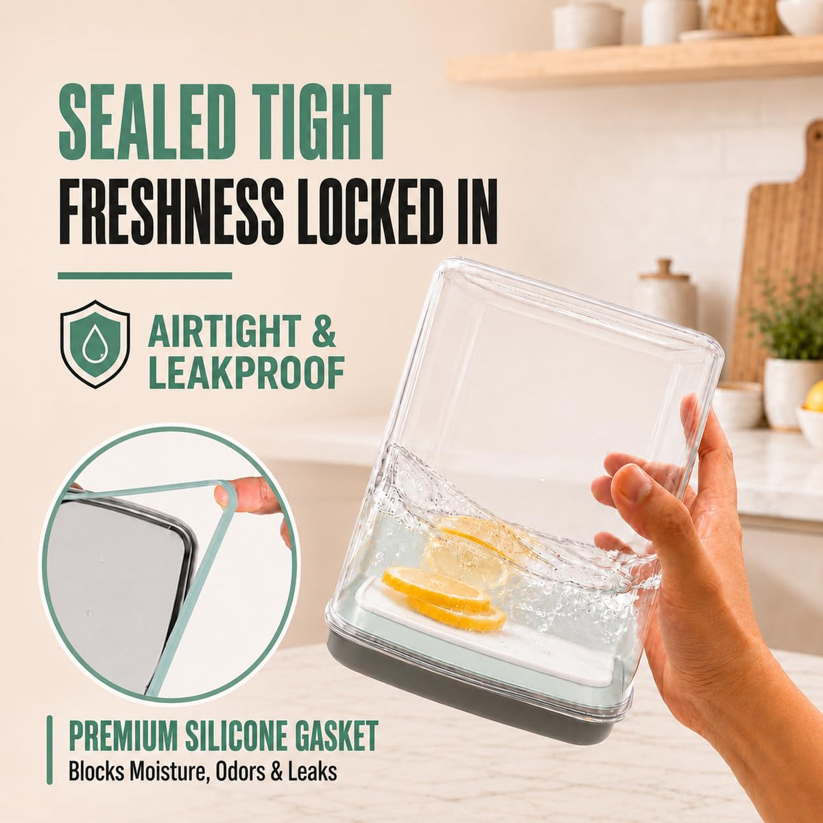 Airtight Dog Food Storage Container with Scoop W8078
