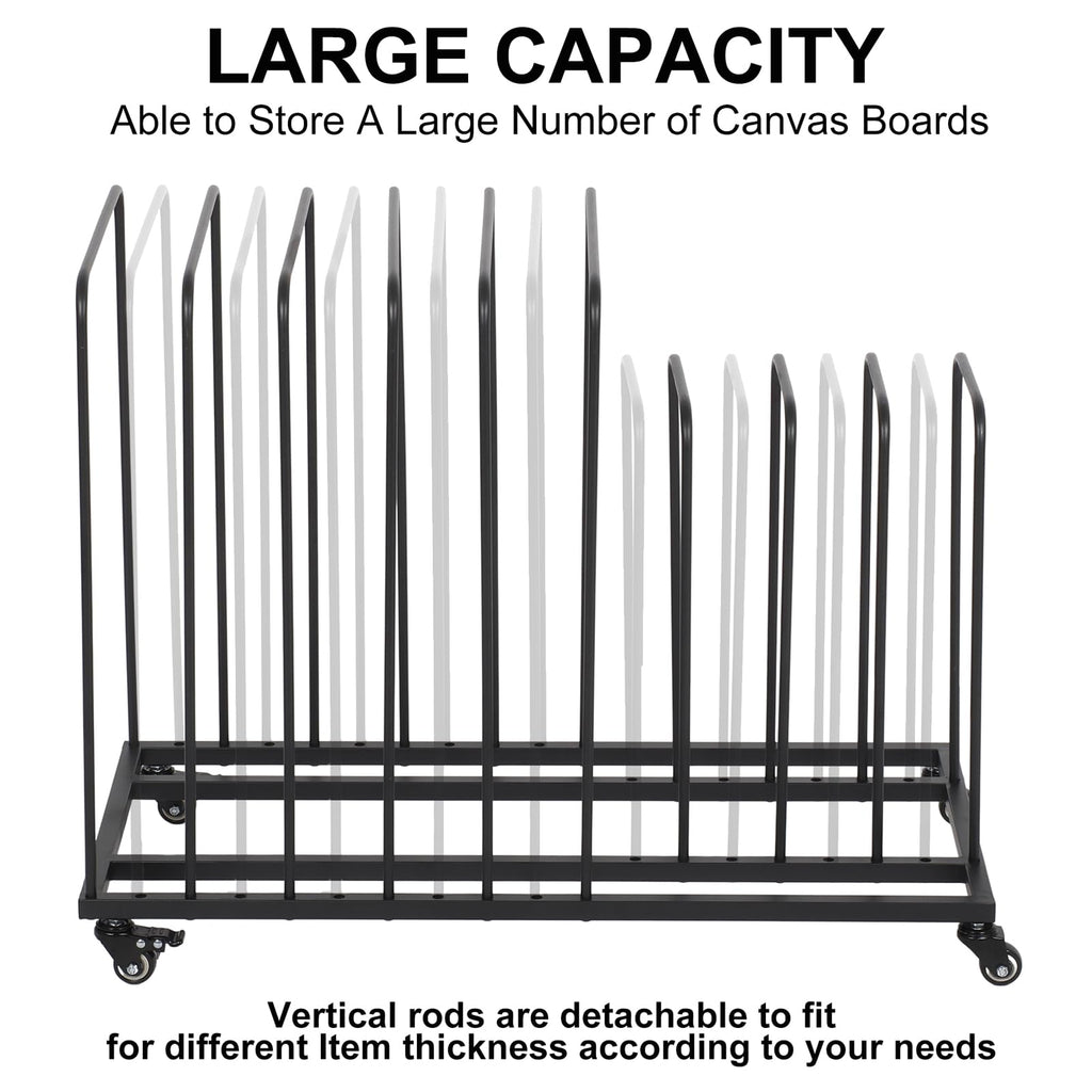 Art Canvas Storage Rack with Wheels I638993