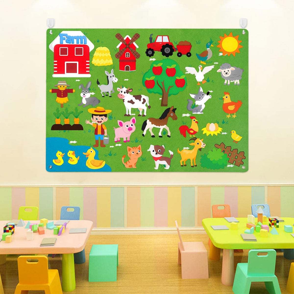 Farm Animals Felt Board Set 38Pcs G4435
