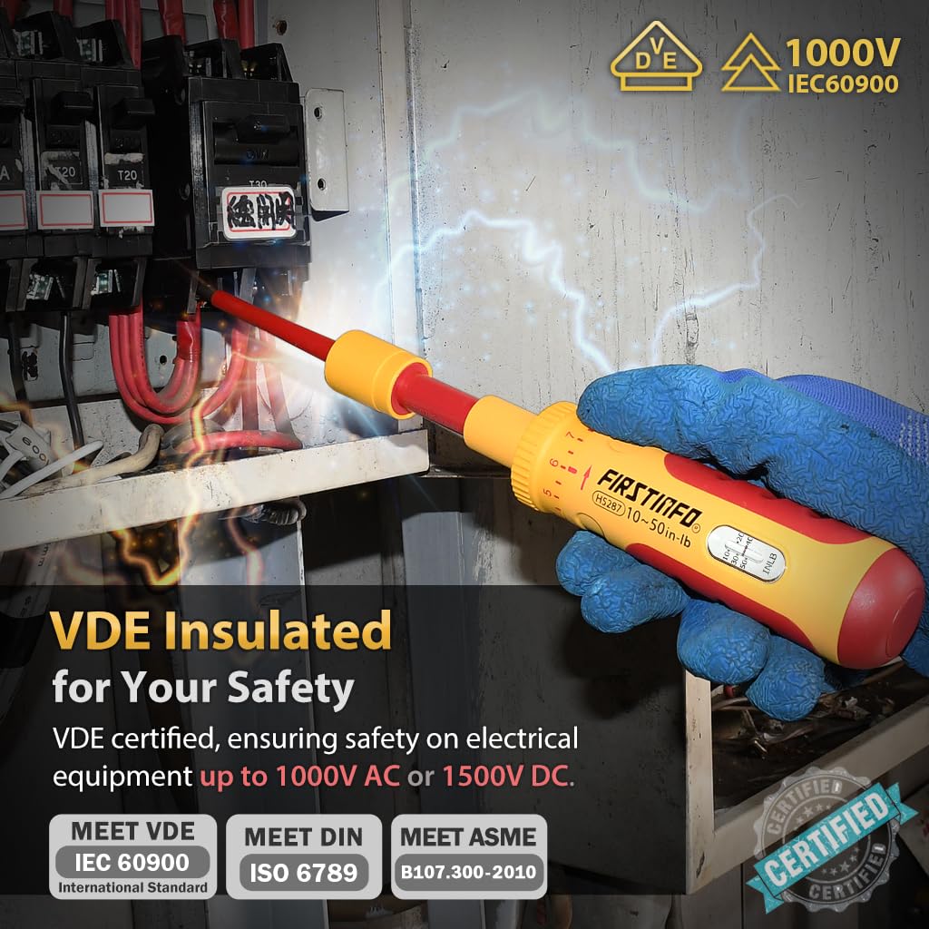VDE Insulated Torque Screwdriver Set with 8 Bits R76119