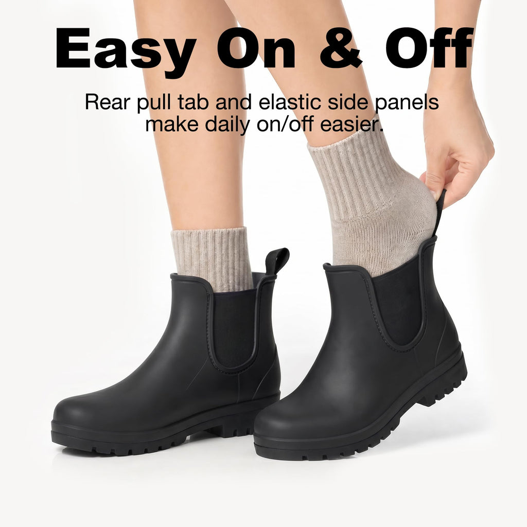 Short Waterproof Chelsea Ankle Rain Boots H42706