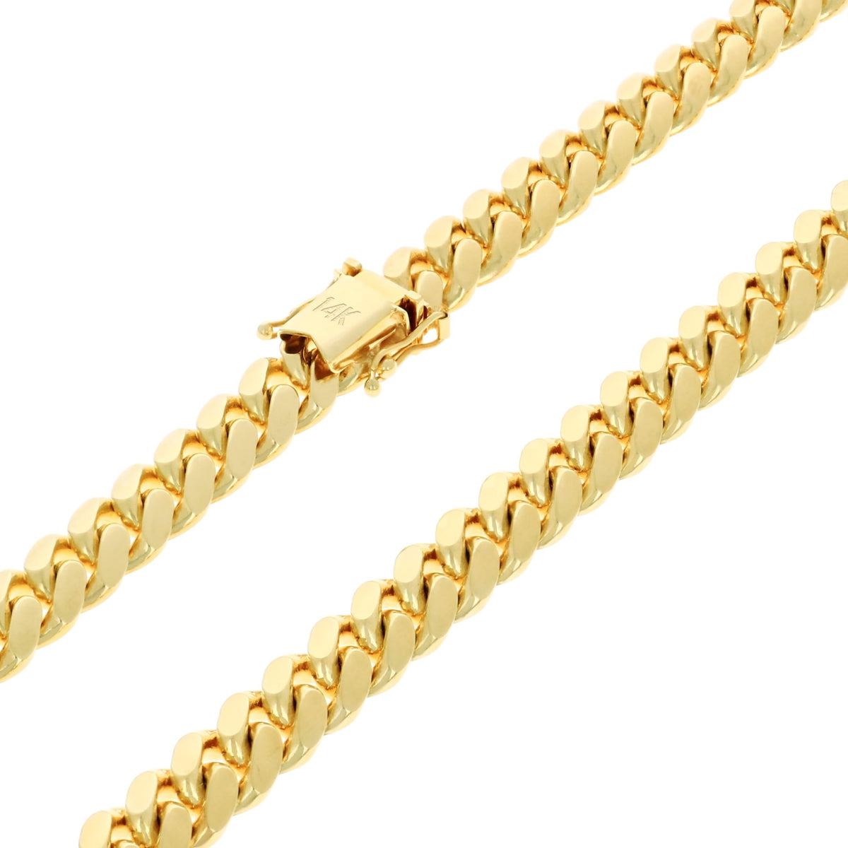 14k Yellow Gold Cuban Link Chain Necklace M218