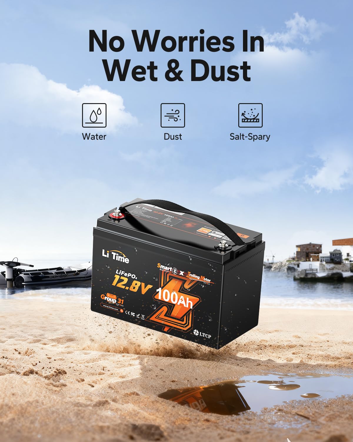 12V 100Ah LiFePO4 Trolling Motor Battery V579069