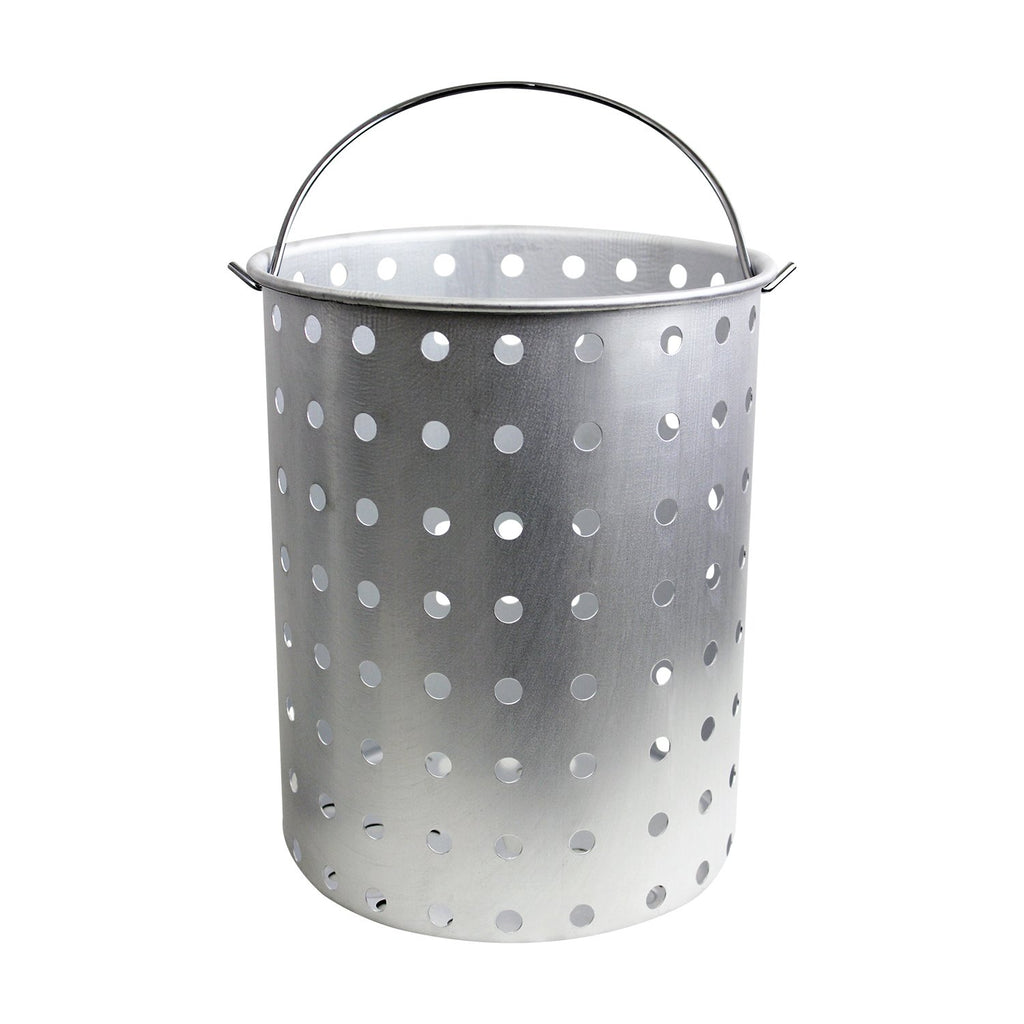 Aluminum 30 Quart Stock Pot with Strainer Basket E744871