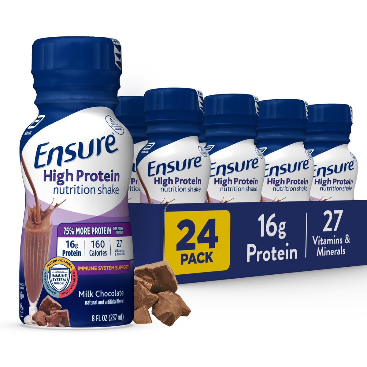 High Protein Milk Chocolate Nutrition Shake 16g Protein 24 Pack E541569