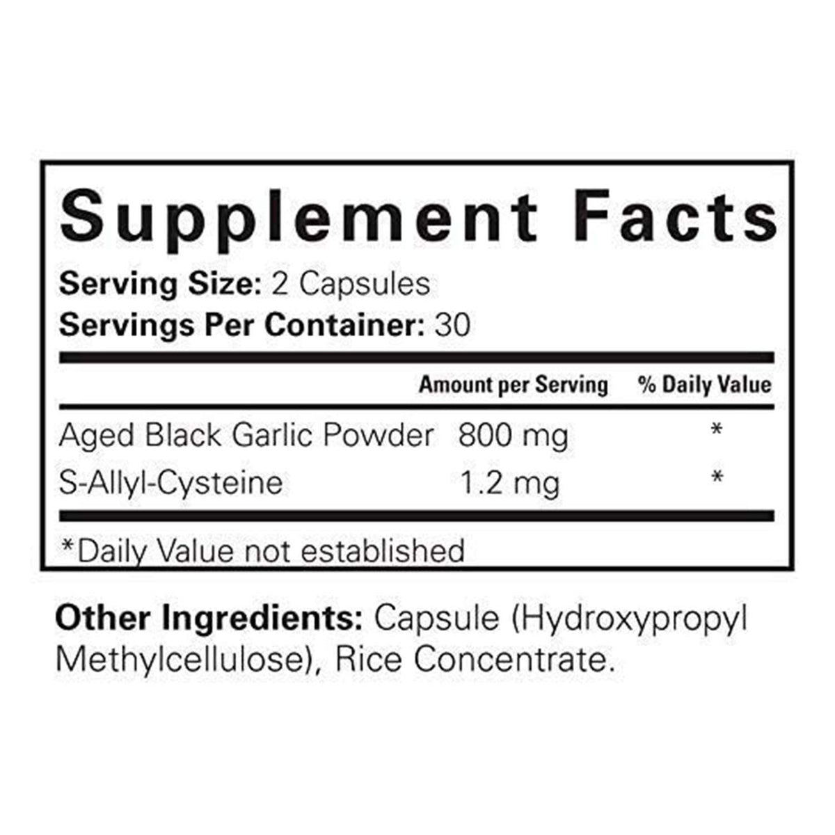 Black Garlic 60 Capsules W106452