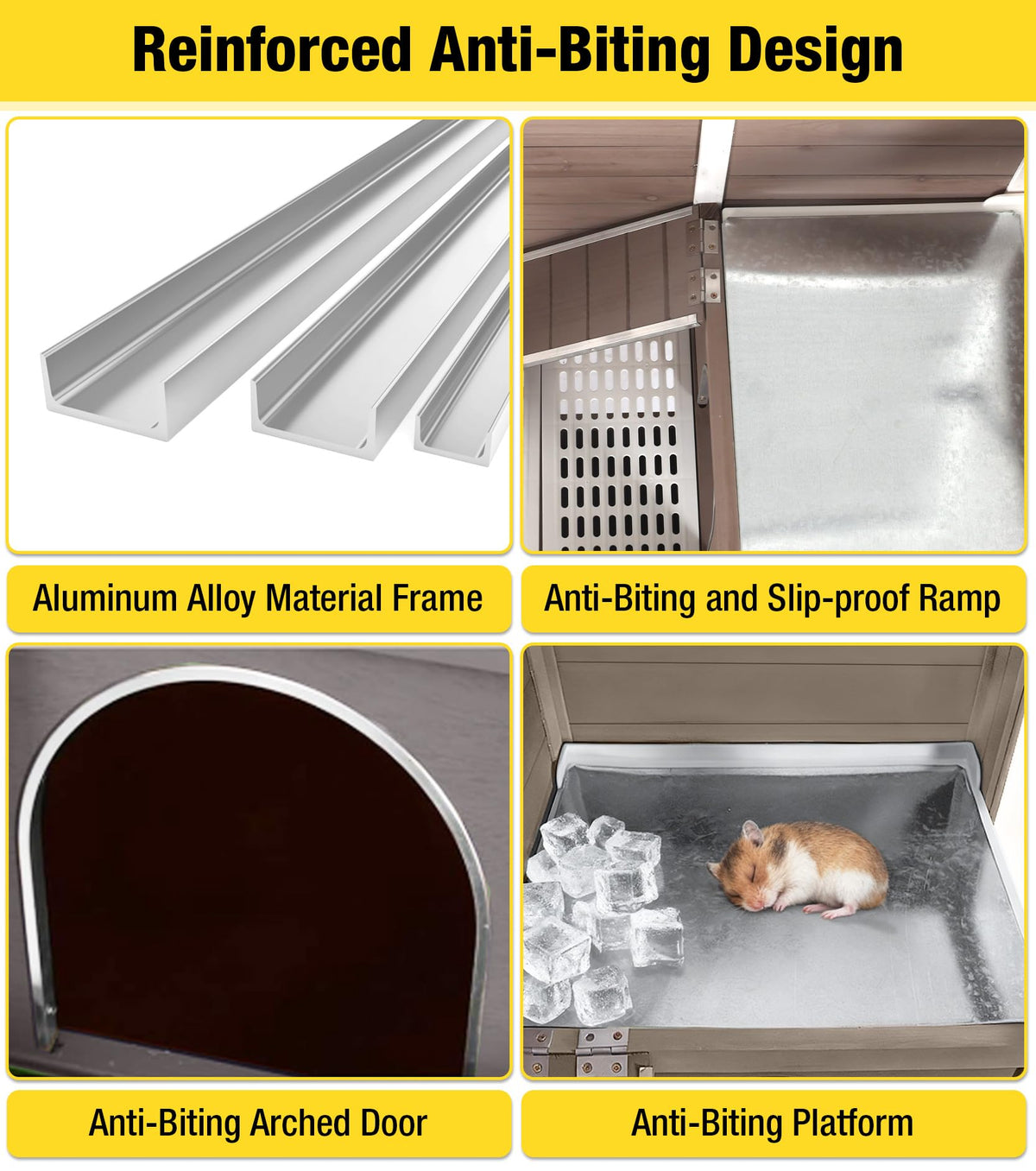 Brown Guinea Pig Cage with Sliding Tray and Ramp P123